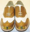Torino Tan Lizard Wing tip gold toe golf shoes