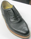 Classic Leather Black wing Tip Golf Shoes