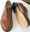 Brown alligator dress shoes